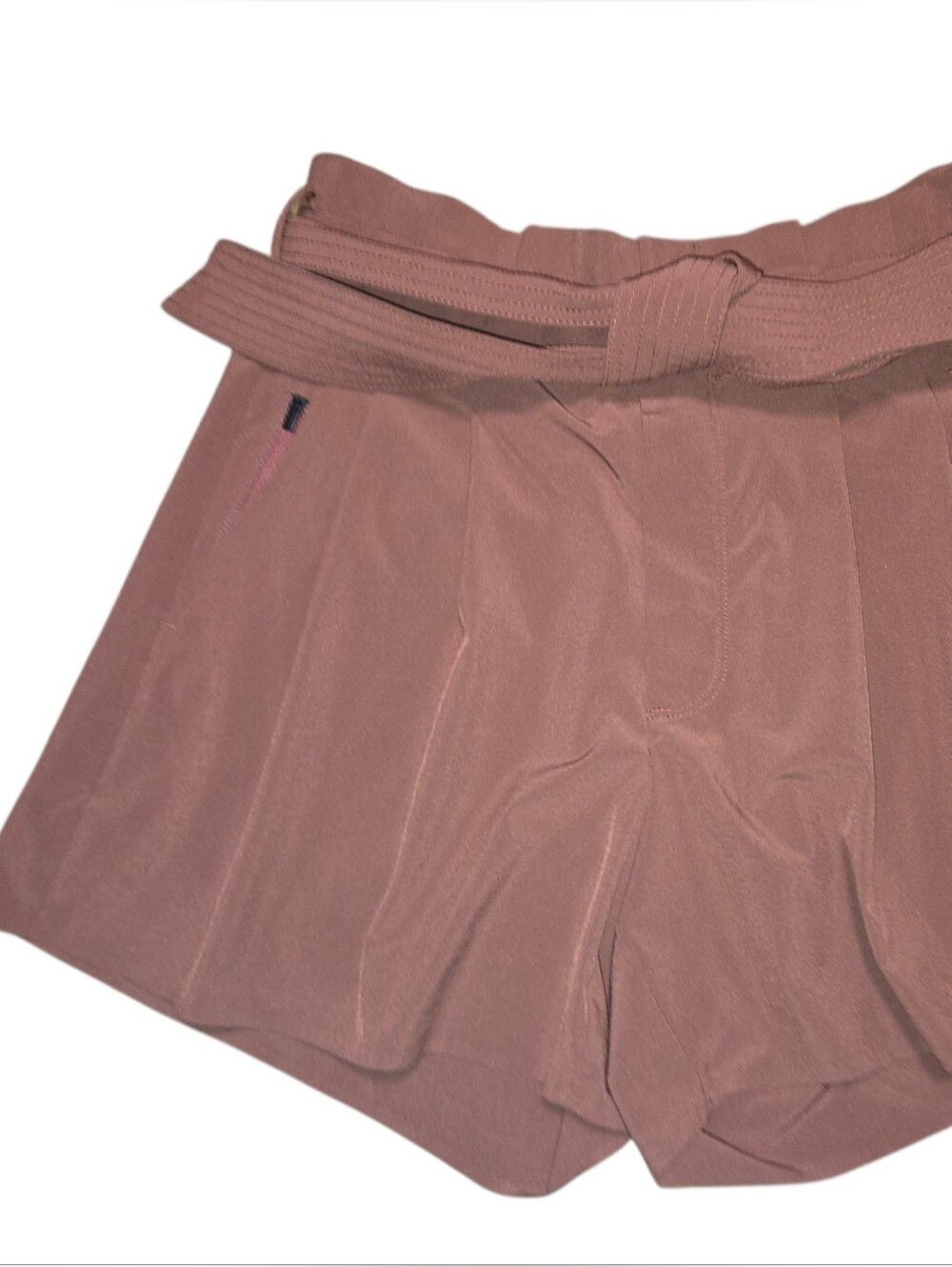 Athleta Cognac Brown Paperbag Waist Skyline Short II, Size 6 Boho Hippie Preppy